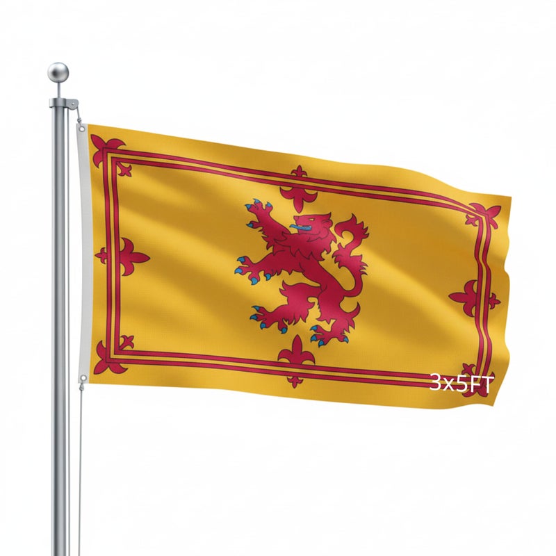 Shoe String King Scotland Lion Outdoor Flag - Large 3' x 5', Weather-Resistant Polyester - Image 1